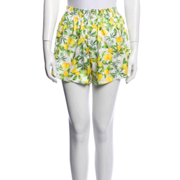 Sundae School Yellow Green White Lemon NoveltyPrint Men’s Pull On Shorts M NWOT - Picture 1 of 12
